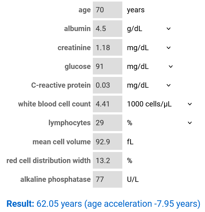 New Levine PhenoAge